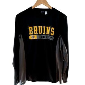 Gear For Sports Boston Bruins NHL Hockey Long Sleeve Black Logo Shirt. Medium.